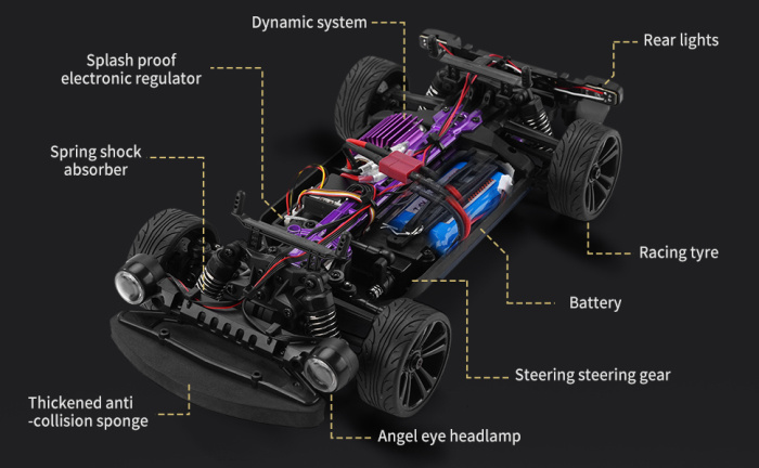 Suchiyu SCY 16301 RC Drift Car, 1/16 2.4G 4WD